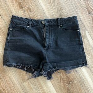 Black Paige denim shorts